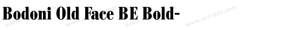 Bodoni Old Face BE Bold字体转换
